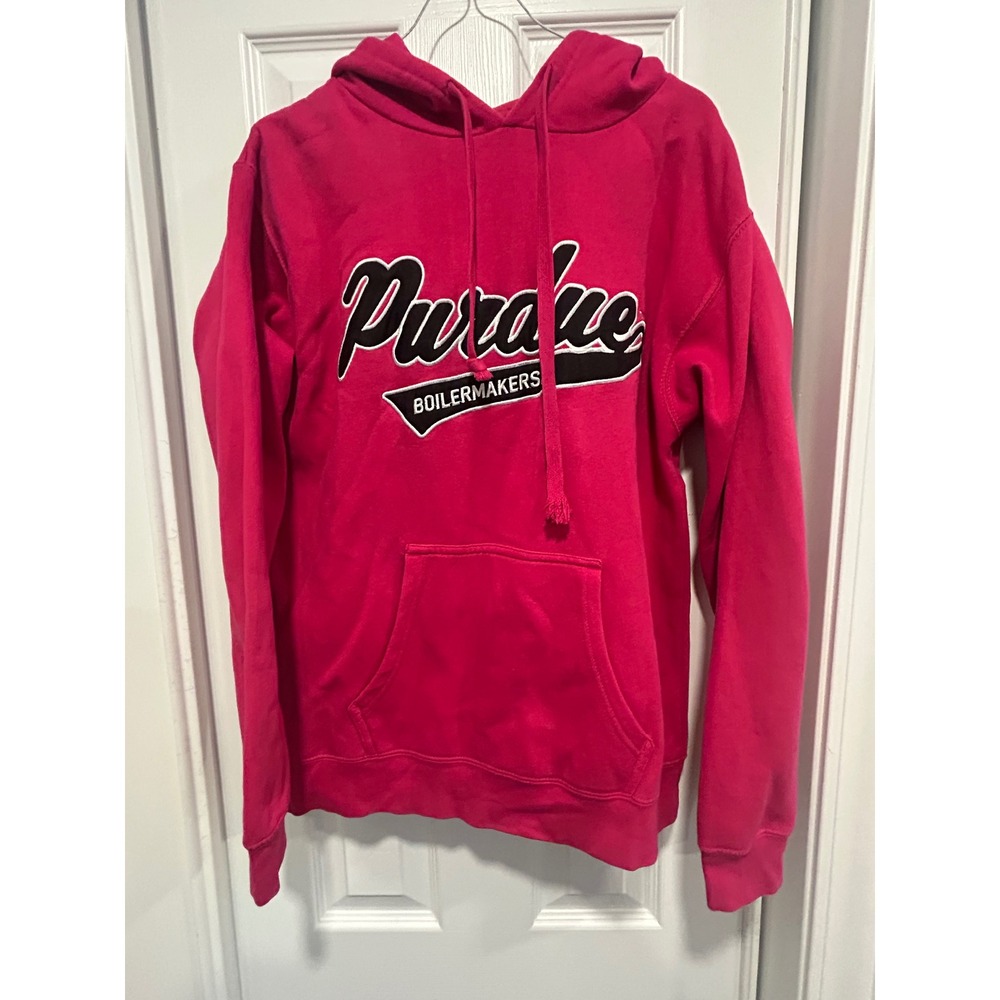 J. America Purdue Boilermakers Pink Hoodie Sweatshirt Womens Medium